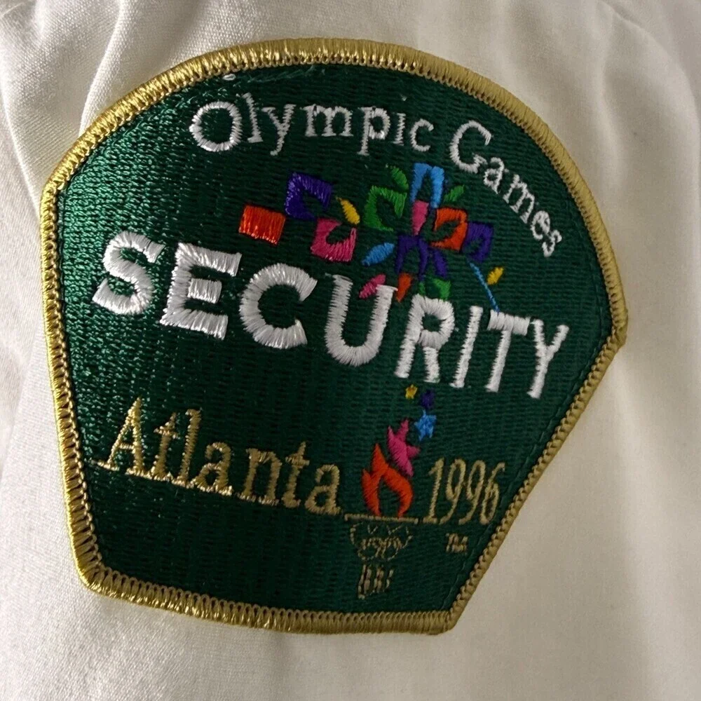 VINTAGE OLYMPICS 1996 ATLANTA SECURITY UNIFORM SHIRT LION APPAREL Sz Medium